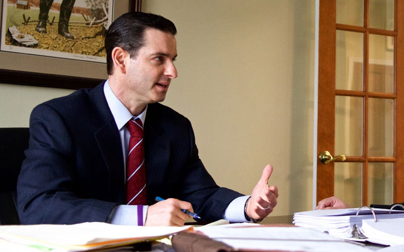NJ Personal Injury Lawyer, Todd Leonard, Talking with a client NJ Personal Injury Lawyer, Todd Leonard, Talking with a client