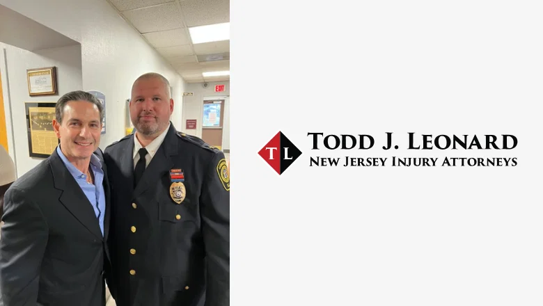 Todd J. Leonard with Garwood Chief of Police Jonathan J. Pridy